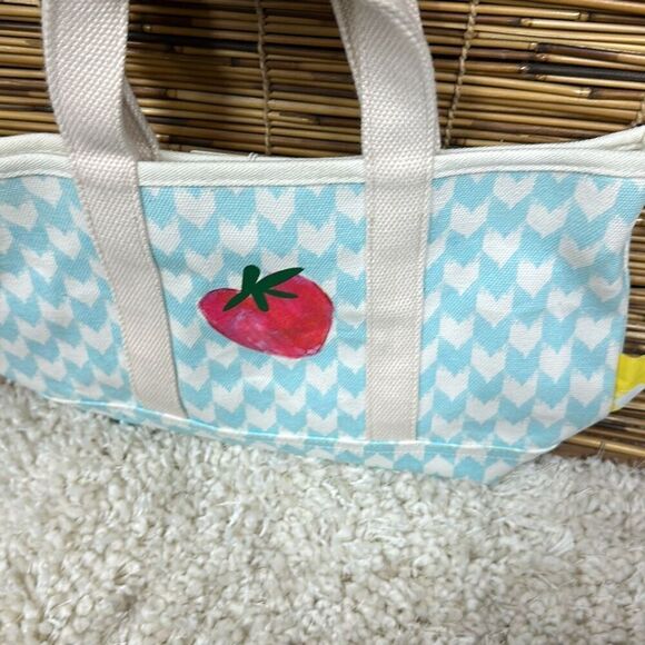 Kerri Rosenthal Women's Ivory Printed Canvas Top Handle Strap Tote Handbag Purse - Picture 2 of 3